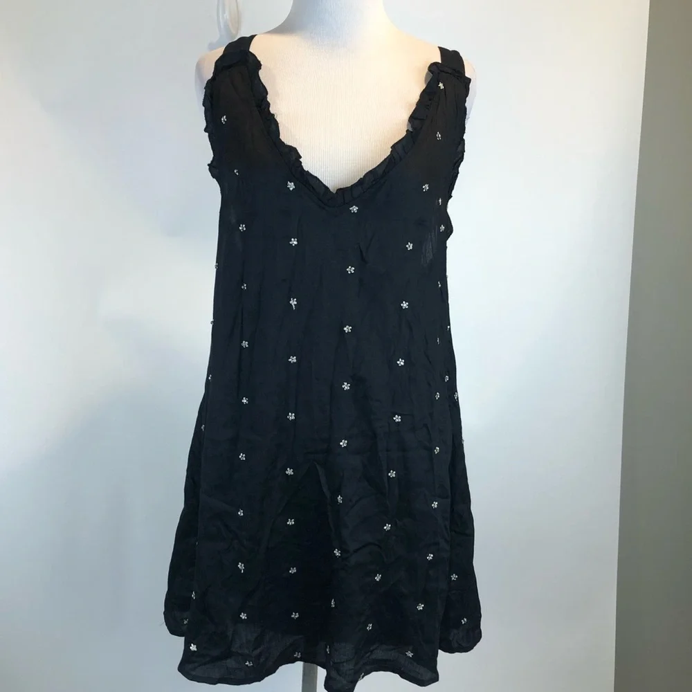 Free People Black Criss Cross Sleeveless Tunic - Picture 1 of 6